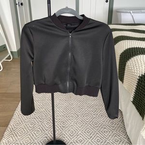 Black bomber jacket